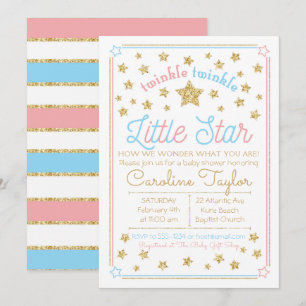 Invitation Le genre indiquent le scintillement de baby shower