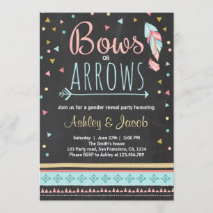 Invitation Le genre tribal révèle l'invitation Garçon ou fill