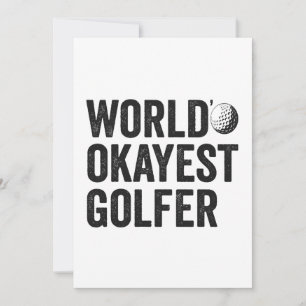Invitation Le Golfeur le plus Okayest dans le monde Funny Gol