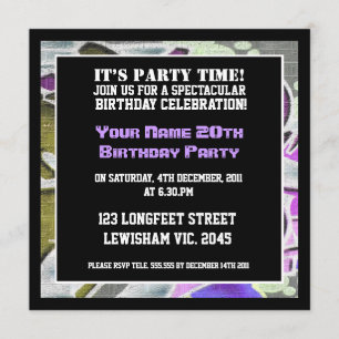 Invitation Le graffiti marque avec des lettres l'invitation