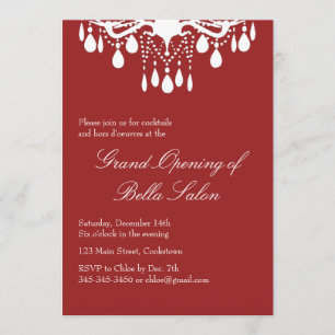 Invitation Le Grand Ballroom d'ouverture rouge