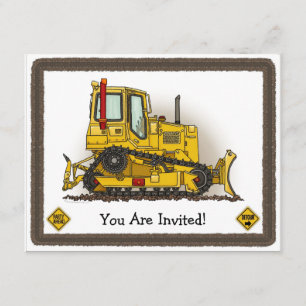 Invitation Le grand bouteur de bouteur badine l'invitation de