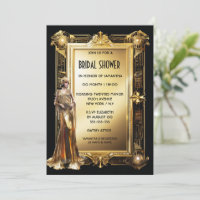 Le Grand Gatsby art déco Flapper mariée vintage