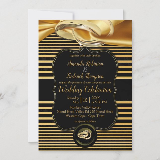 Invitation Le grand Mariage inspirateur Gatsby (Devant)