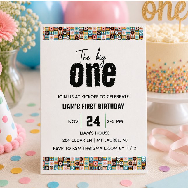 Invitation Le grand premier anniversaire (The BIG One 1st Birthday Invitation)
