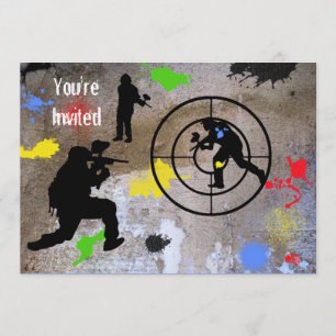 Invitation Le Guerilla Paintball urbain vous êtes invité