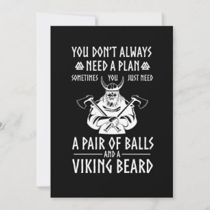 Invitation Le guerrier porteur de viking Valhalla Ax Norse My