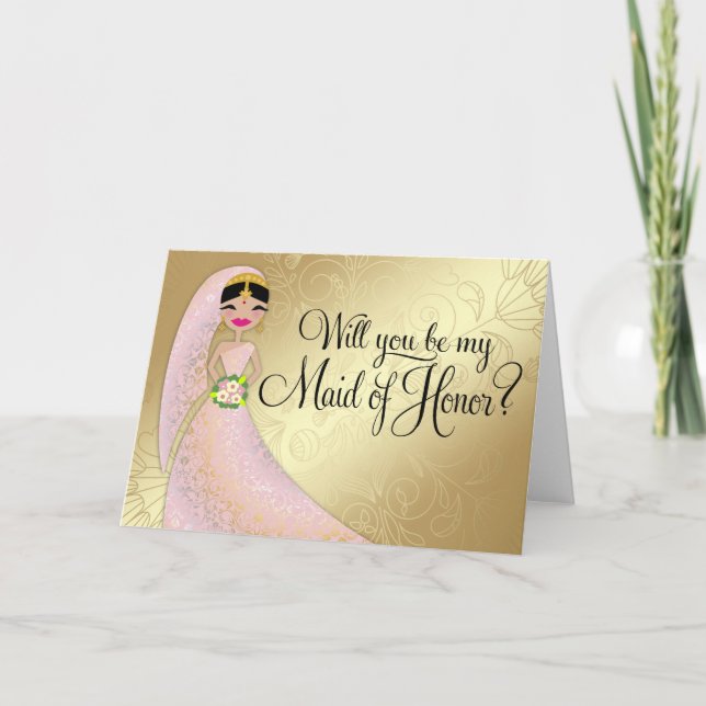 Invitation Le henné 311 fleuri rougissent Indien rose de (Devant)