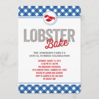 Invitation Le homard bleu de contrôles font la partie