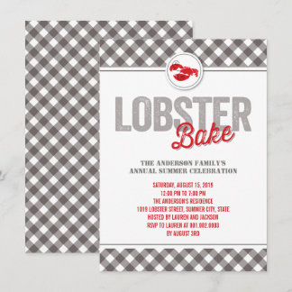 Invitation Le homard de contrôles font l'invitation annuel de