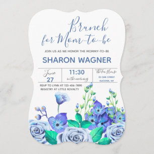 Invitation Le jardin bleu fleurit l'invitation