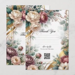Invitation Le Jardin Floral Secret Doré Mariage Glamour