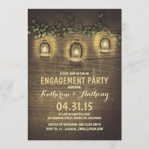 Invitation le jardin vintage rustique allume la partie de