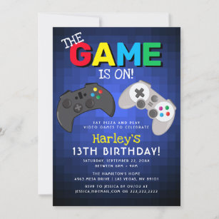 Invitations Faire Part Cartes Anniversaire De Jeu Video Zazzle Fr