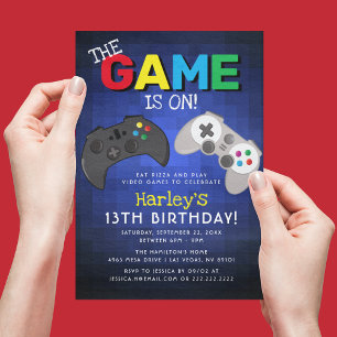 Invitation Le jeu est lancé ! Anniversaire de jeu vidéo