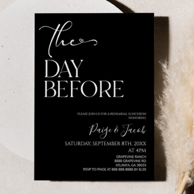Invitation Le Jour Avant Le Déjeuner De La Répétition Mariage (Créateur téléchargé)