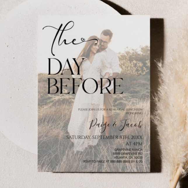 Invitation Le Jour Avant Le Déjeuner De La Répétition Mariage (Créateur téléchargé)