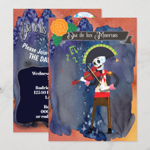 Invitation Le jour de Dead Dia de Los Muertos Party célèbrent