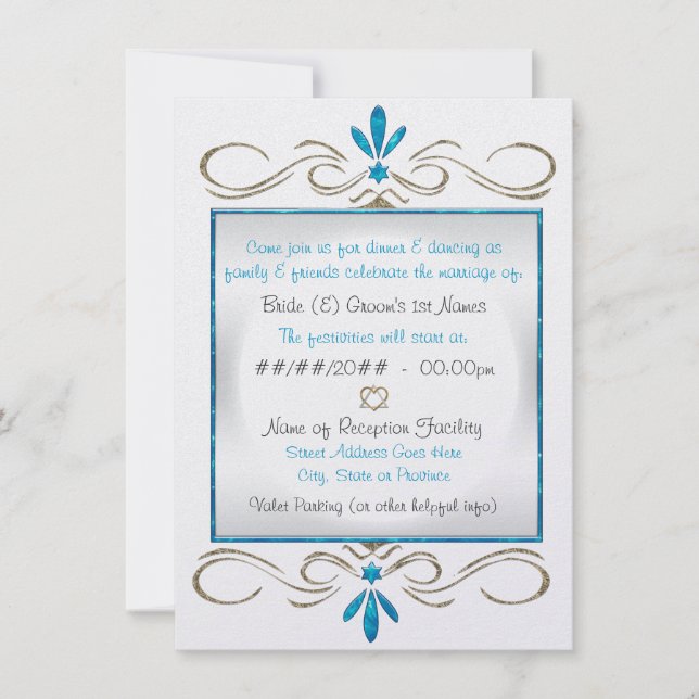 Invitation Le judaïsme fleurit Réception de mariage juif (Devant)