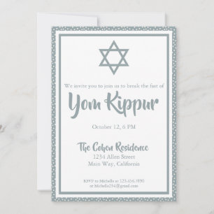 Invitation Le Juif Yom Kippur Rompre Le Dîner Rapide