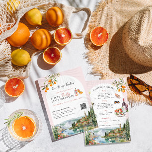 Invitation Le lac de Côme Italie   Anniversaire du week-end