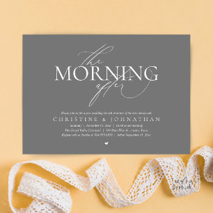Invitation Le Lendemain, Brunch d'Après-Mariage Évasion