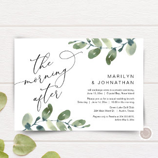 Invitation Le Lendemain, Brunch de Fuite, Verdure