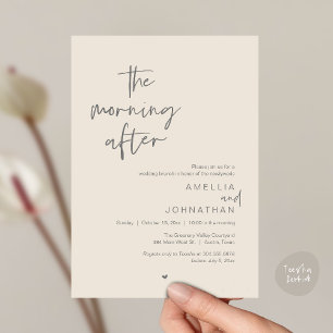 Invitation Le lendemain, brunch moderne après mariage