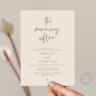 Invitation Le lendemain, brunch moderne après mariage