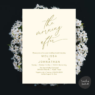 Invitation Le Lendemain, Brunch Romantique de Mariage