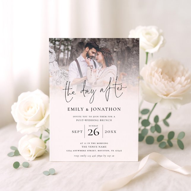 Invitation Le lendemain du Brunch Mariage photo (Créateur téléchargé)