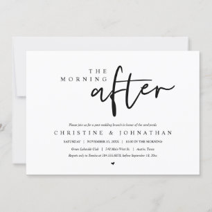 Invitation Le lendemain matin, brunch post-mariage