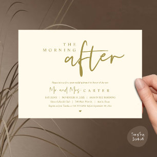 Invitation Le lendemain matin, brunch post-mariage