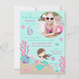 Invitation Le lieutenant-général Brunette Mermaid, sixième in