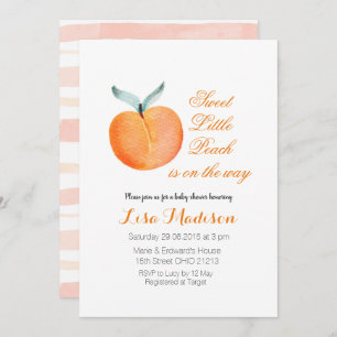 Invitation Le Little Peach moderne est en route Baby shower