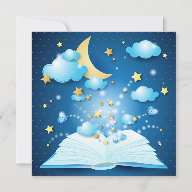 Invitation Le livre magique, l'invitation (Devant)