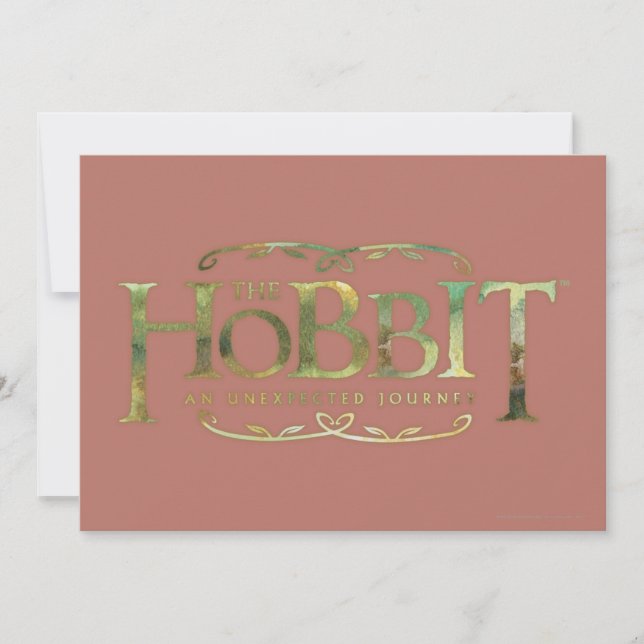 Invitation Le logo Hobbit vert (Devant)