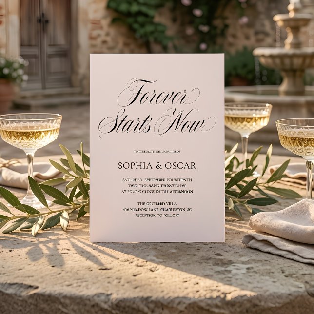 Invitation Le luxe pour toujours commence maintenant   (Créateur téléchargé)