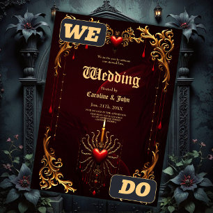 Invitation Le magnifique art de l'élégance gothique.