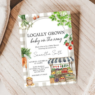 Invitation Le marché des agriculteurs Baby shower cultivé loc