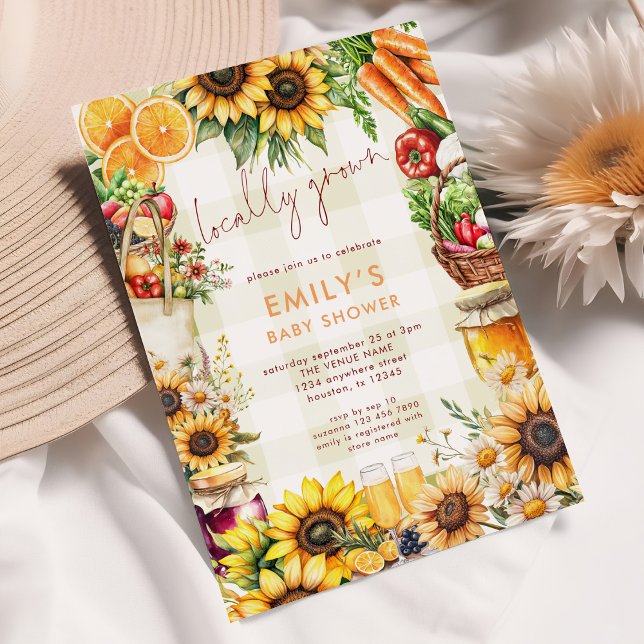 Invitation Le marché des fermiers cultivés localement produit (Créateur téléchargé)