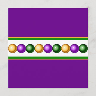 Invitation Le mardi gras pourpre perle l'invitation