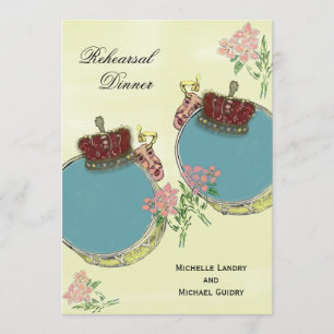 Invitation Le mardi gras vintage a inspiré le dîner de