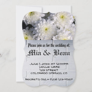 Invitation Le mariage blanc fleurit le destin de la destinée