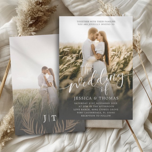 Invitation Le Mariage De Black & White Photo Mariage (Créateur téléchargé)