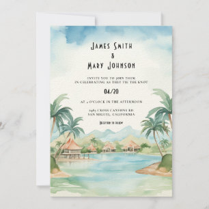 Invitation Le mariage de destination de Fidji Island