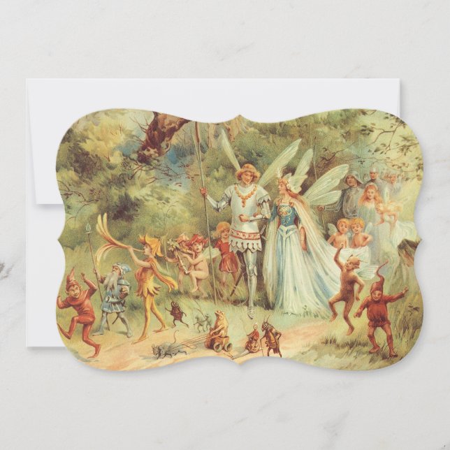 Invitation Le Mariage de Thumbelina et du Prince, Contes de F (Devant)