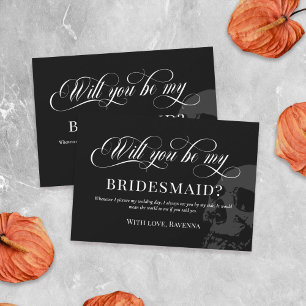 Invitation Le Mariage Du Crâne De Goth Noir Serez-Vous Ma Fem