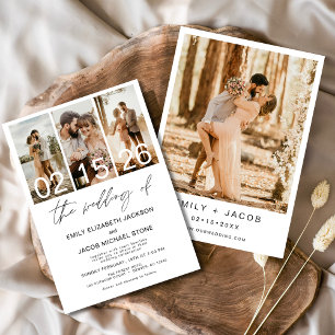 Invitation Le Mariage du Mariage blanc minimaliste photo