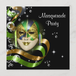 Invitation Le masque de costume de mardi gras PERSONNALISENT